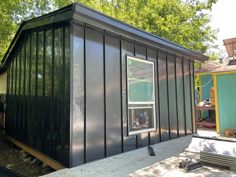 Black standing seam metal wall panels for Metal Roof Installation in Brooksville